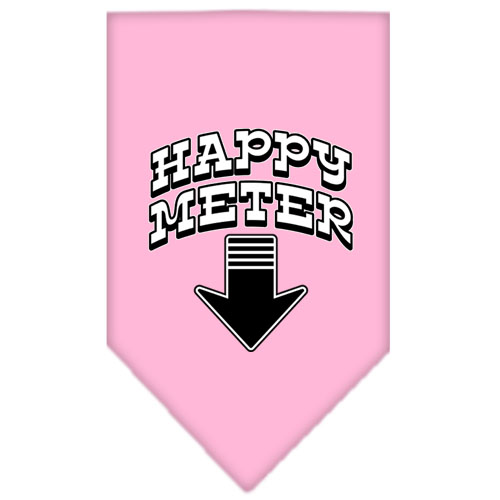 Happy Meter Screen Print Bandana Light Pink Large